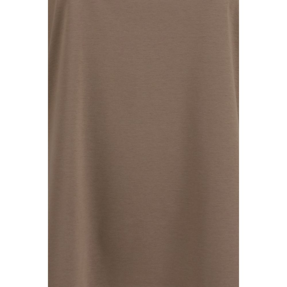 T-Shirt by Rohe for women in silk cotton & modal brown features an on trend silhouette, perfectly showcasing a on trend and for an elevated aesthetic.
