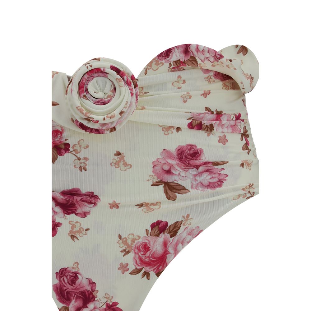 Magda Butrym Women's Stretch Polyamide Bikini - Beige Rose Floral Print