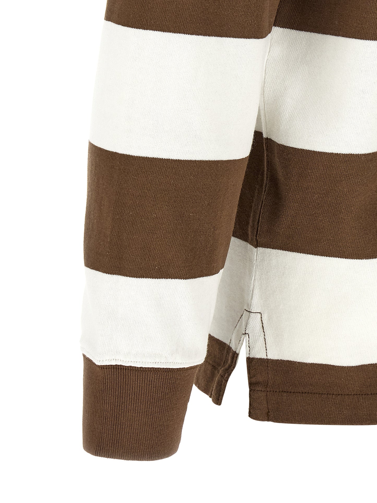 Polo Ralph Lauren Pony Men's Cotton Twill Polo Shirt - Brown Signature Striped