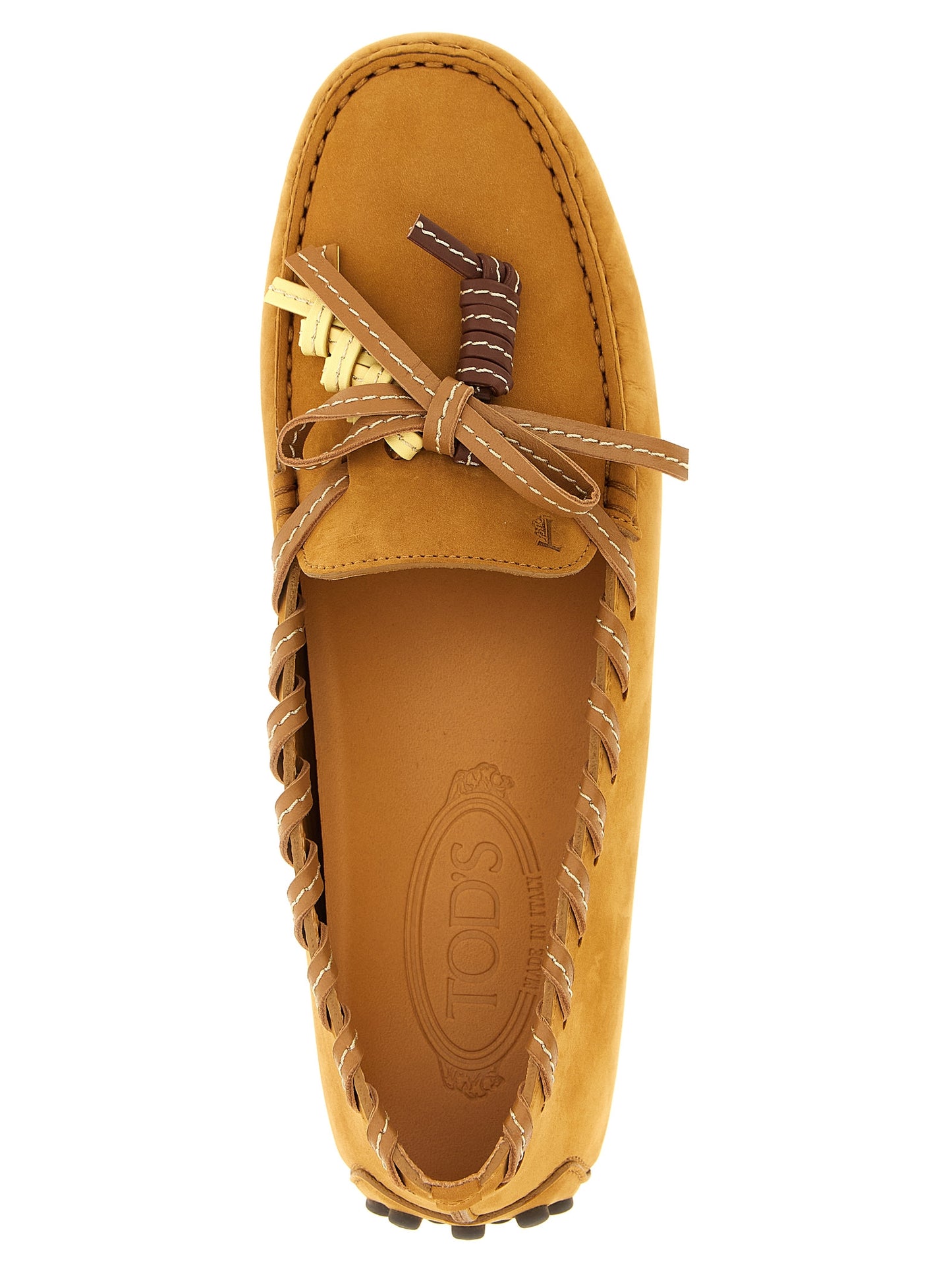 This Flat Loafer Slip-On Shoes by Tod's for women in nubuck calfskin leather beige features an exquisite silhouette from the Women's Nubuck Calfskin Leather Flat Loafer Slip-On Shoes collection, defined by a sophisticated flat and elegant .