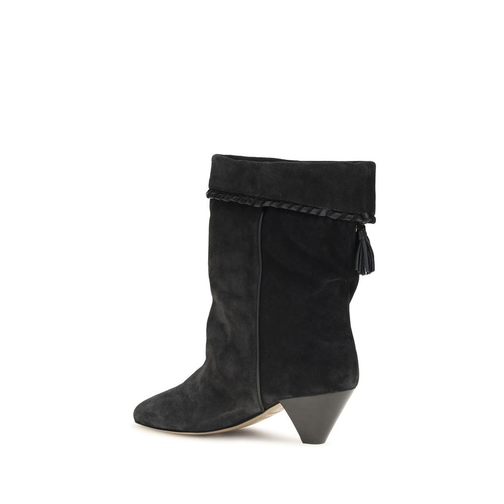 Isabel Marant Women's Bos Taurus Suede Calfskin Leather Boots - Black