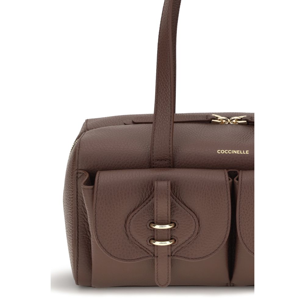 Coccinelle Mavery Bos Taurus Calf Leather Shoulder Flap Bag - Brown