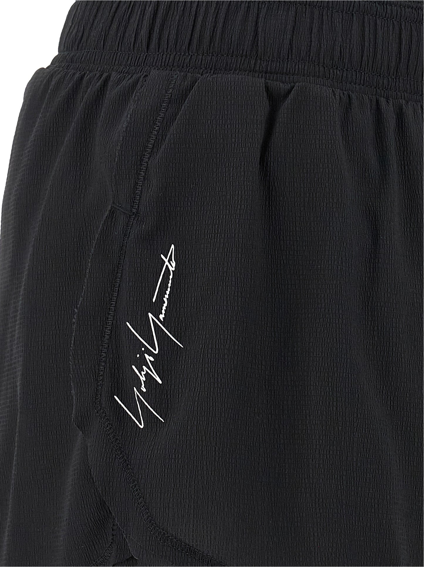 Y-3 Women's Athletic Wide Stretch Polyamide Bermuda Shorts - Black Print