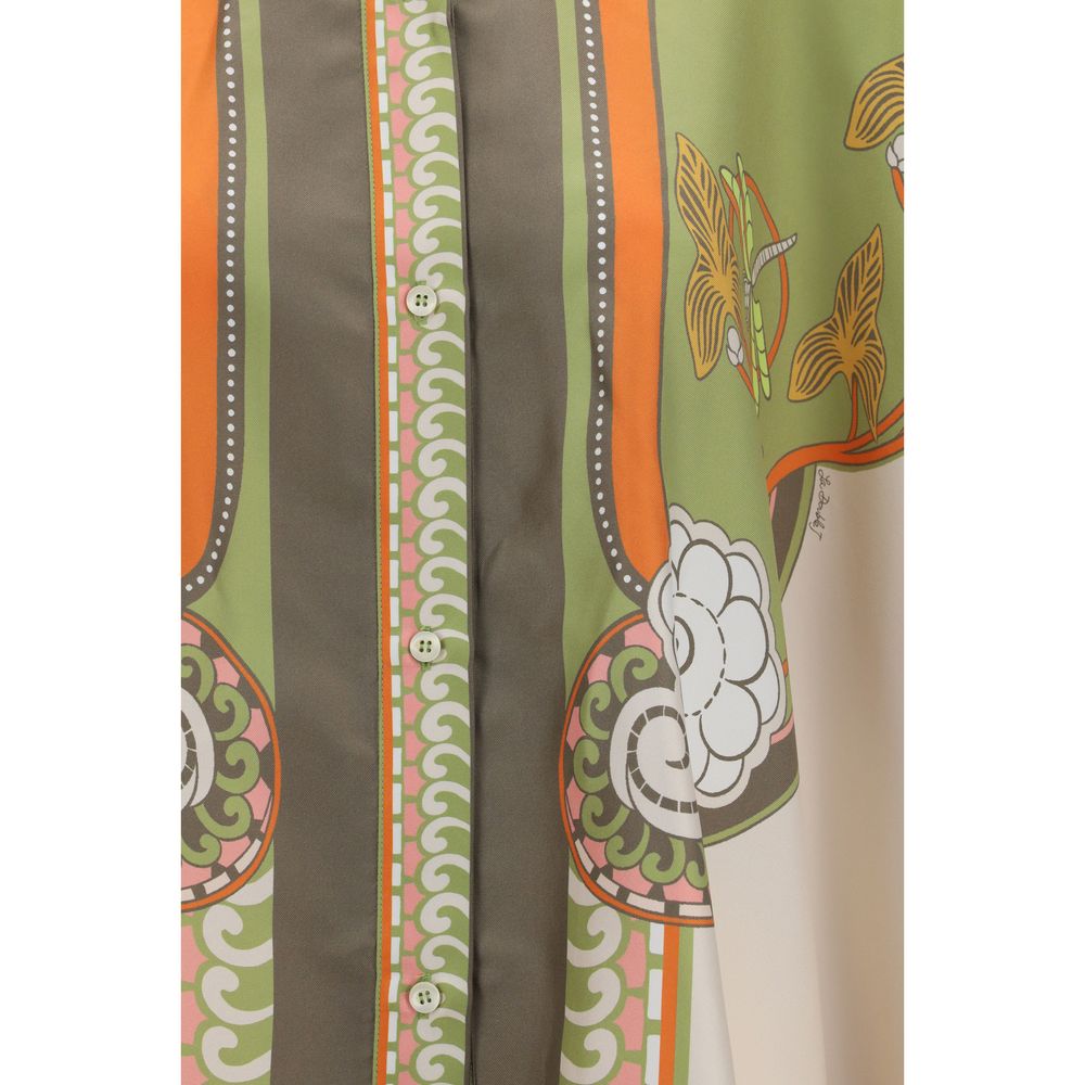 La Double J Multicolor Silk Pattern Shirt