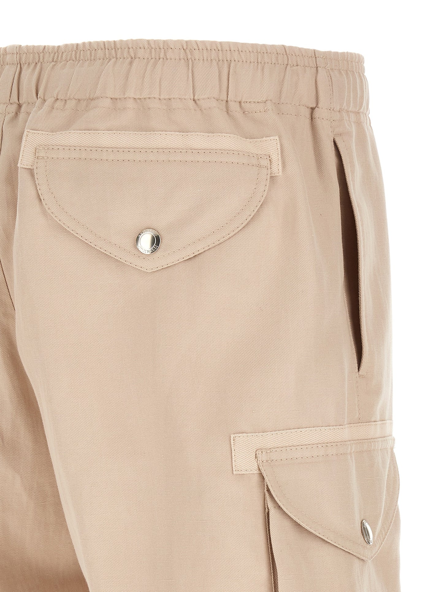 Bermuda Shorts by Brunello Cucinelli for men in linen cotton canvas beige showcases a on trend silhouette, featuring a tailored with a classic short and sophisticated for a on trend finish.