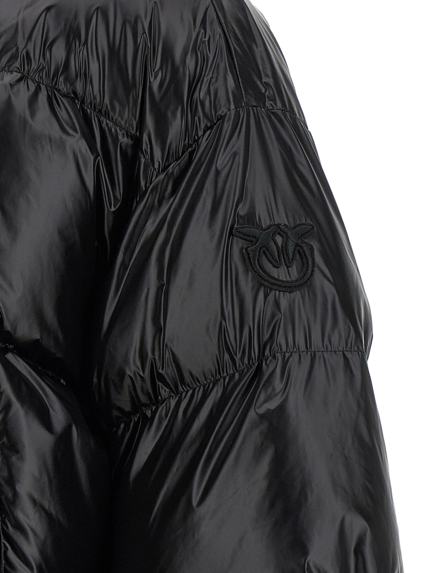 PINKO Black Polyamide Shell Jacket