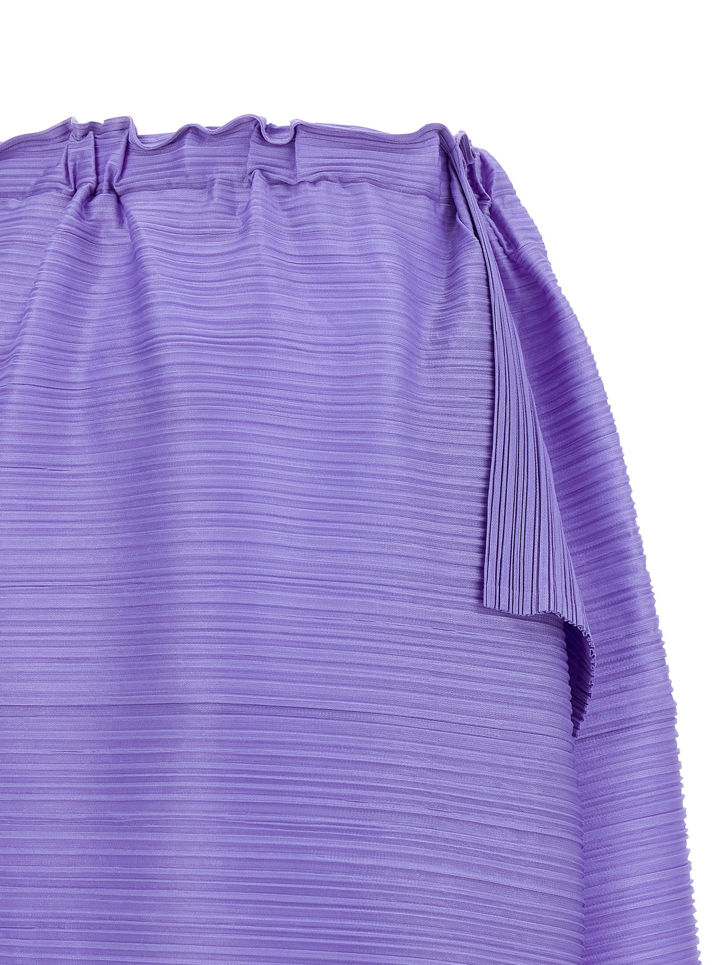 PLEATS PLEASE ISSEY MIYAKE Purple Polyester Midi Skirt