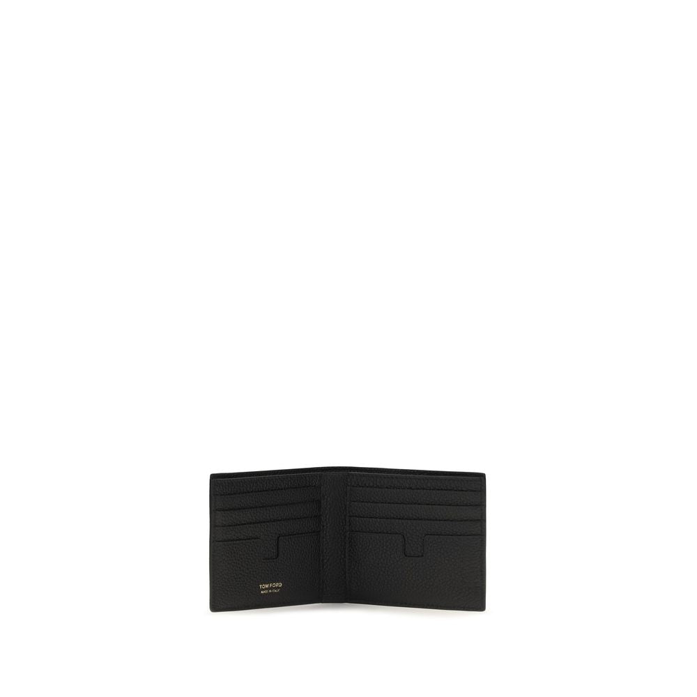 Tom Ford Bos Taurus Calf Grained Leather Cardholder Wallet - Black Signature