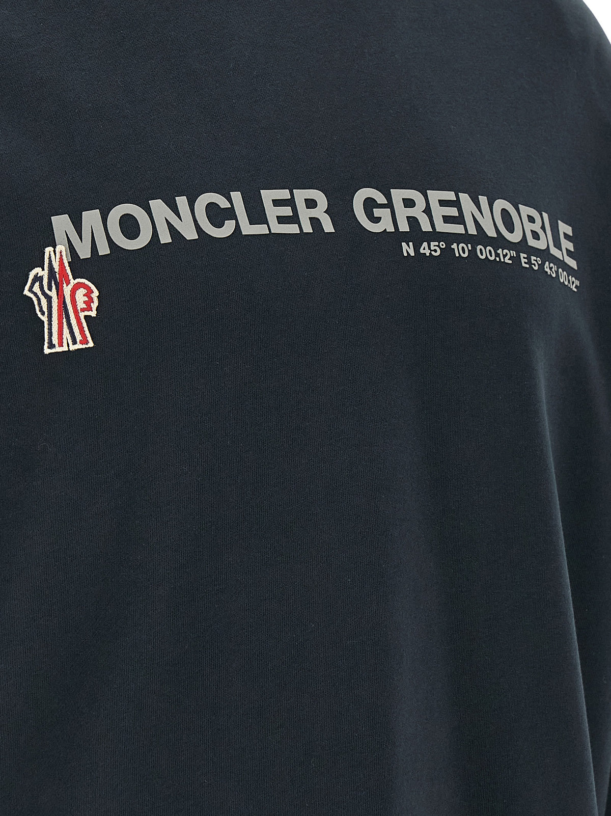 Moncler Grenoble Men's Cotton Sweatshirt Hoodie - Blue Print
