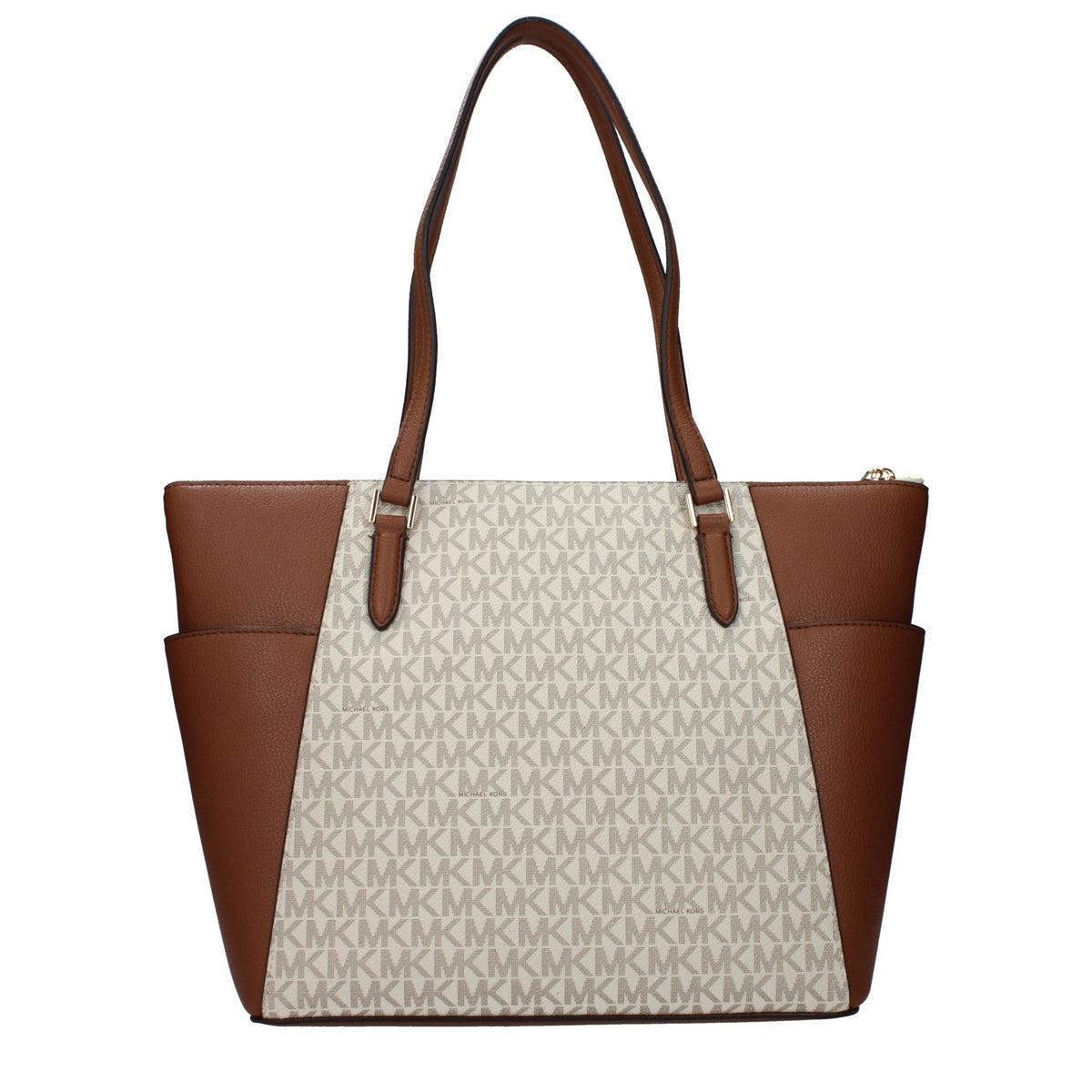 Shoulder Bag by Michael Kors for women in leather beige features a distinguished silhouette, showcasing a secure and distinguished with versatile shoulder-strap for a distinguished finish.
