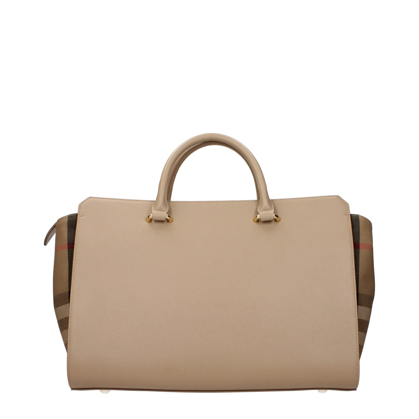 This Handbag by Burberry for women in leather and beige presents a sculptural silhouette featuring a secure , ample , and versatile adjustable-strap for a sculptural finish.
