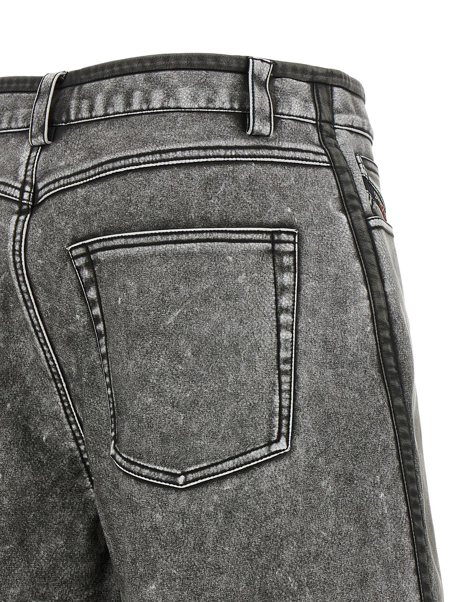 Denim Shorts by Diesel for women in polyethylene polyurethane leather & denim gray features an unrivaled comfort regular-fit and short with an unrivaled comfort .