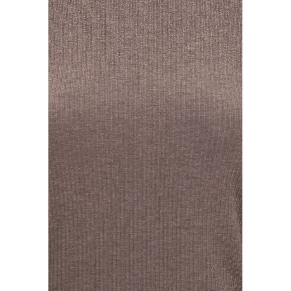 Max Mara Women's Regular Fit Crew Neck Lyocell & Silk Sweatshirt - Brown Signature
