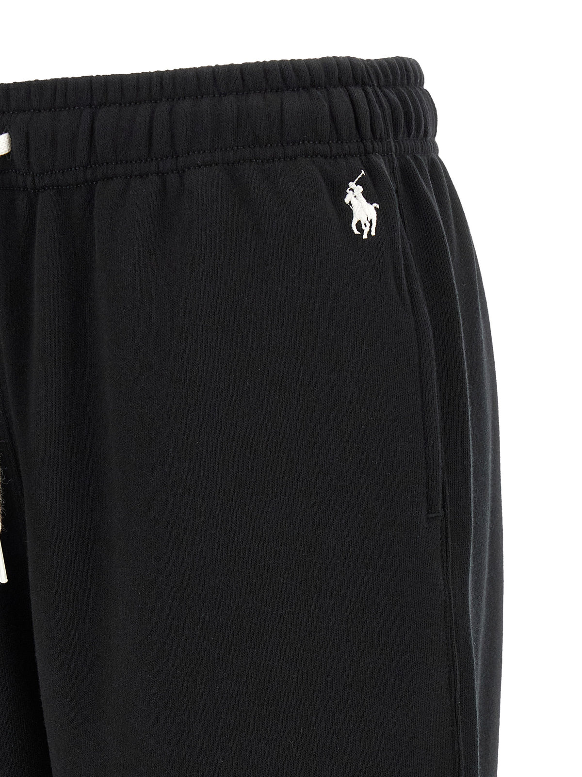 Pants by Polo Ralph Lauren for women in cotton polyester black & white features an understated silhouette, showcasing a sophisticated relaxed-fit and long with a refined for an understated, polished aesthetic.