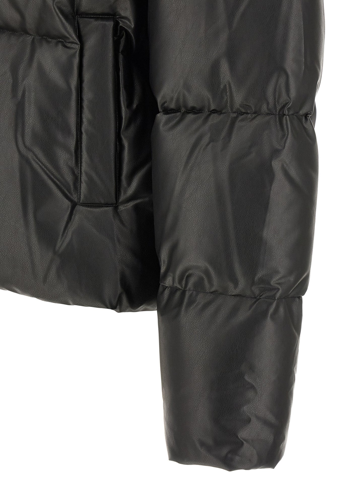 MM6 Maison Margiela Black Polyester Full-Length Jacket