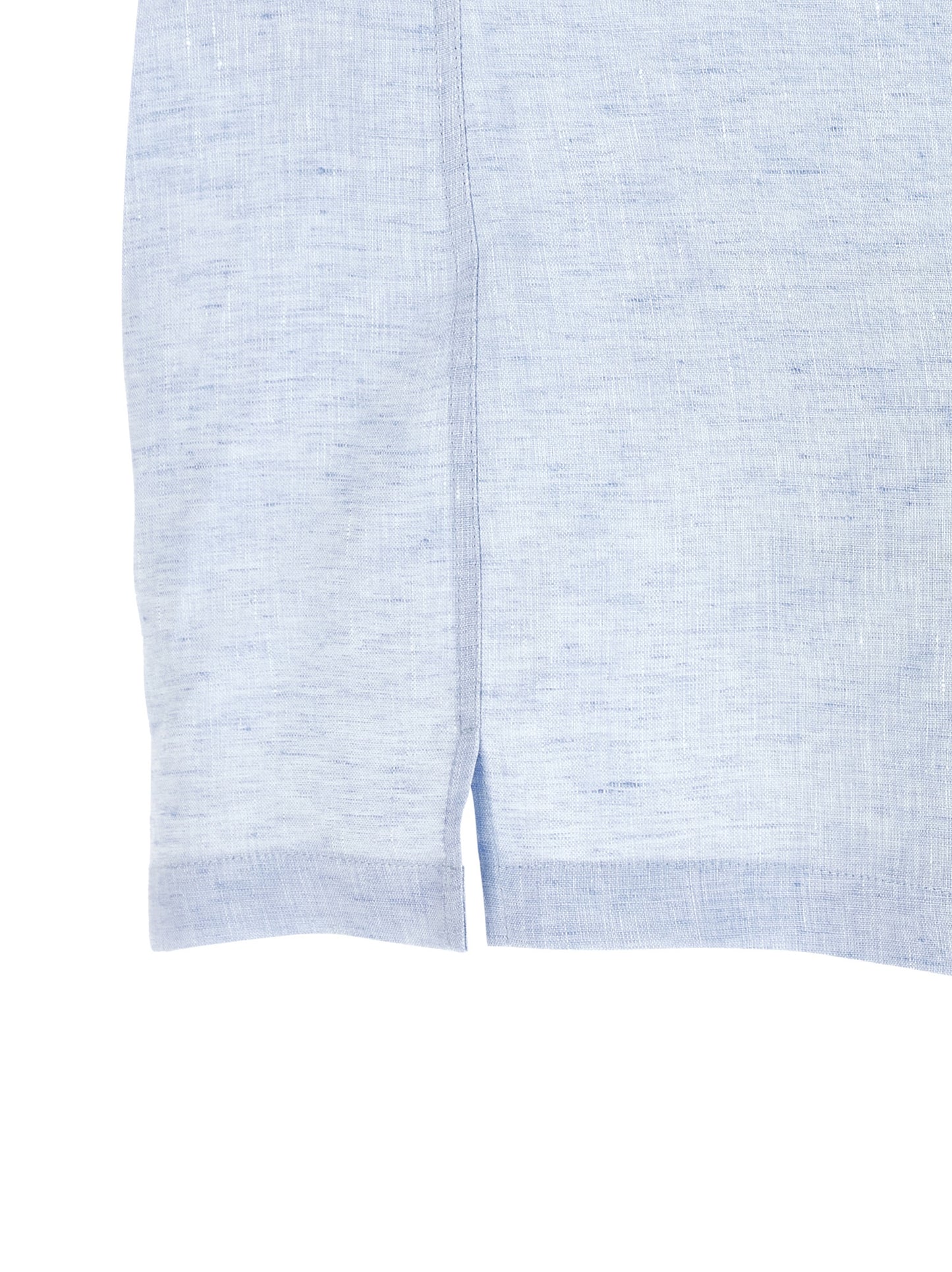 Shirt by Brunello Cucinelli for men in linen light-blue & pearl presents a discerning silhouette, showcasing a sophisticated and for a truly discerning finish.