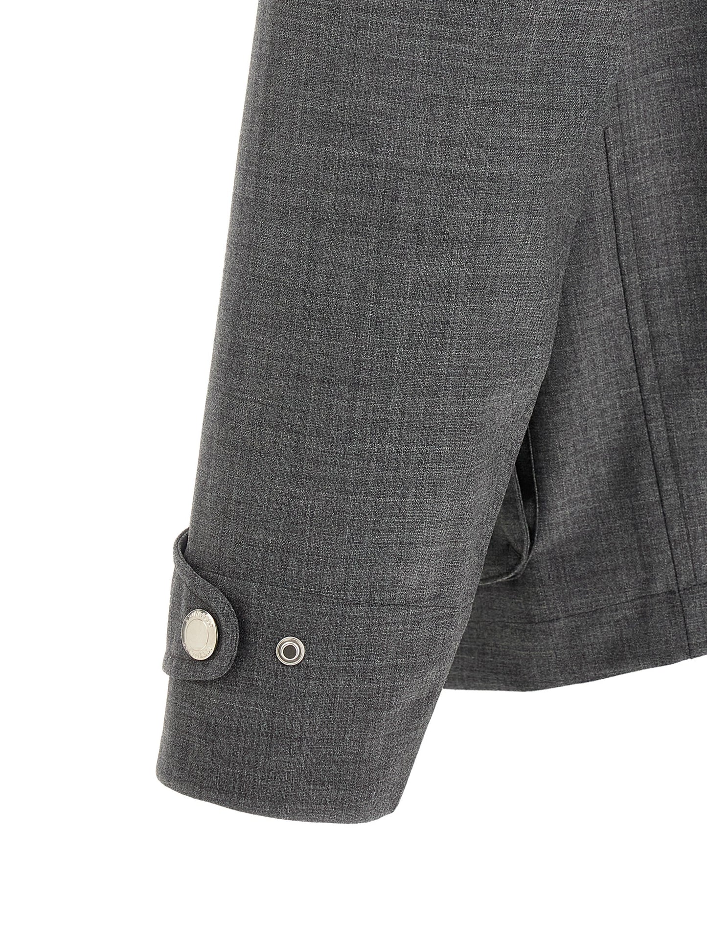 Brunello Cucinelli Gray Virgin Wool Full-Length Jacket