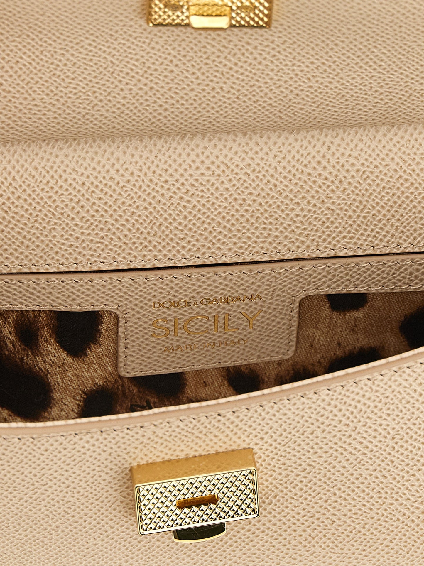 Dolce & Gabbana Sicily Bio-Acetate Small Handbag - Animal Multicolor Pink Print