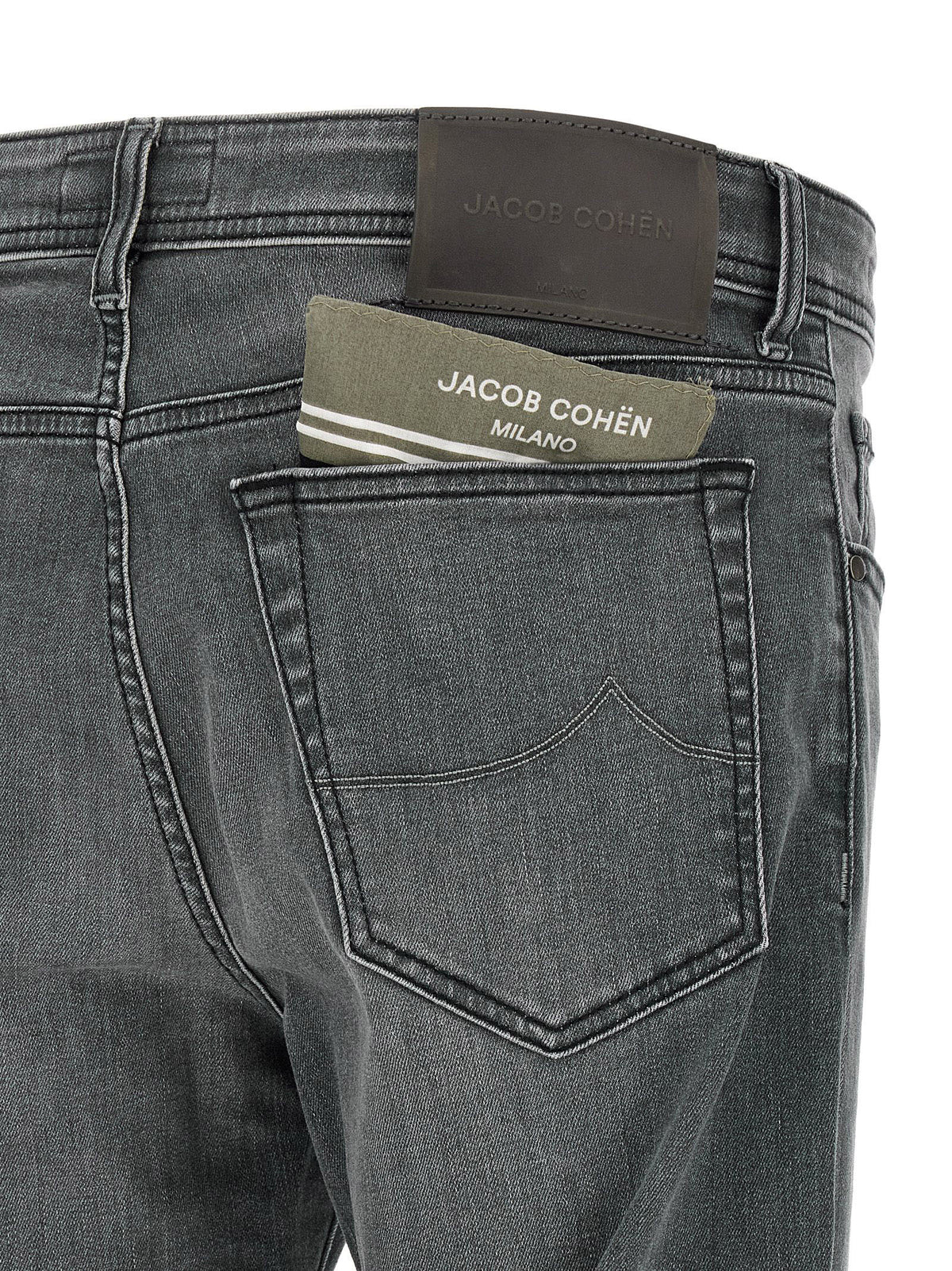 Jacob Cohen Men's Slim Stretch Denim Cotton Jeans - Gray Signature