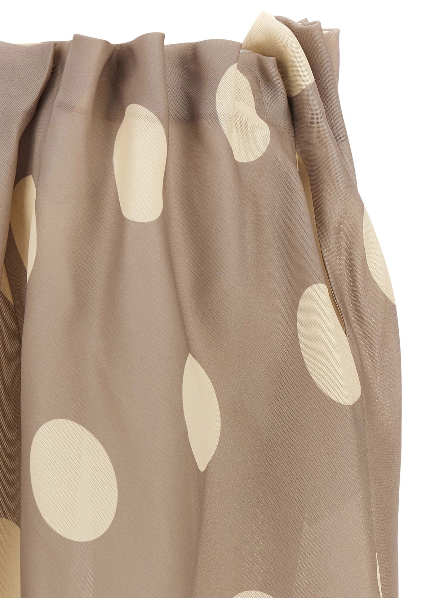 Khaite Flow Women's Silk Skirt - Cream Gray Dots