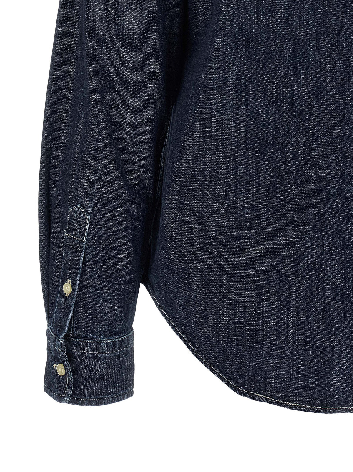 Polo Ralph Lauren Pony Women's Regular Fit Long-Sleeve Denim Cotton Blouse - Dark Blue Signature