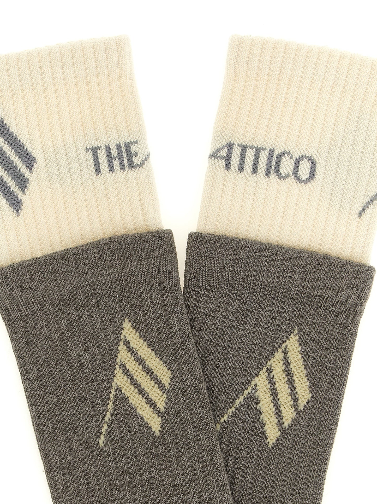 The Attico Gray Cotton Socks
