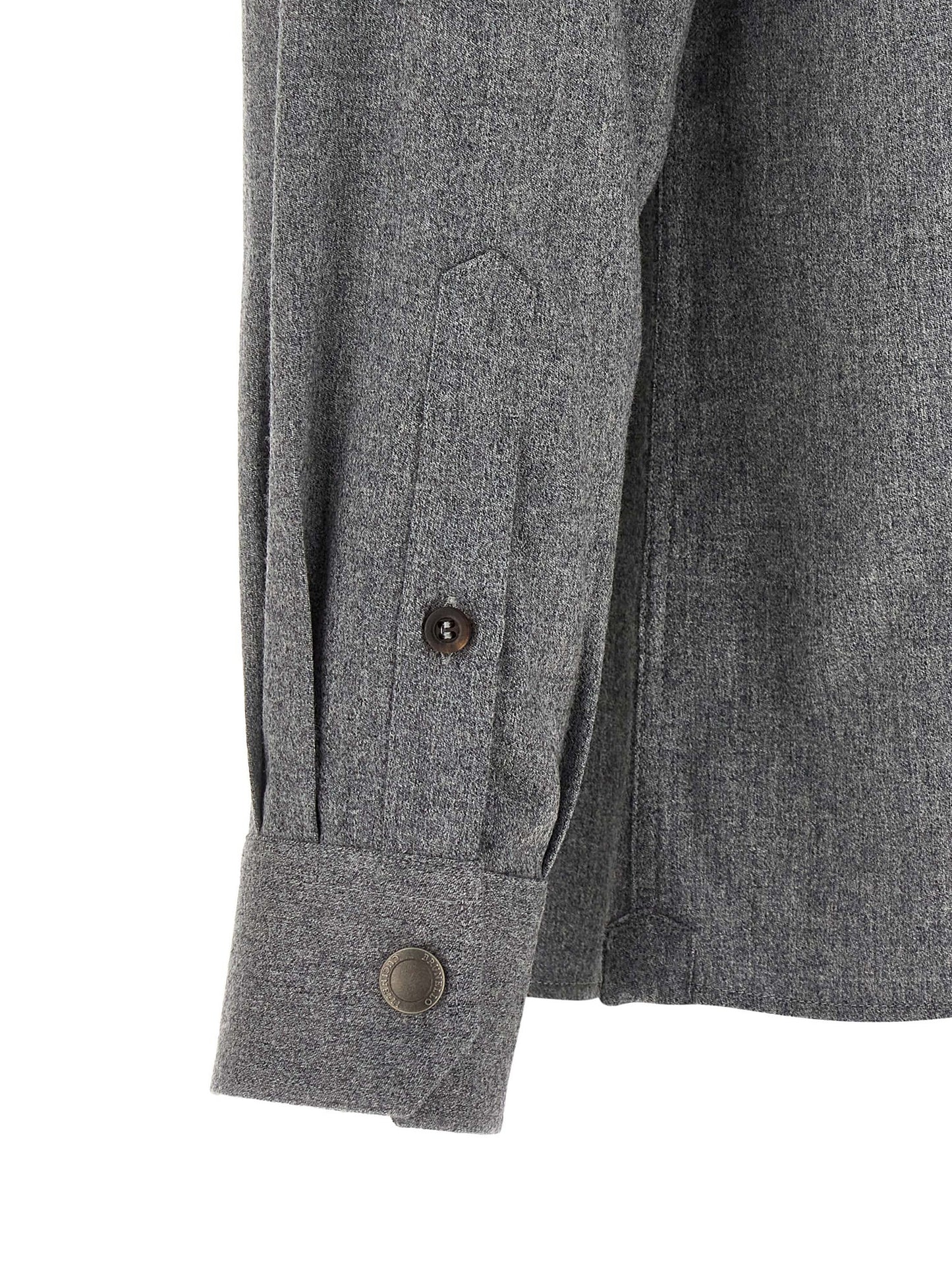 Brunello Cucinelli Gray Virgin Wool Blouse