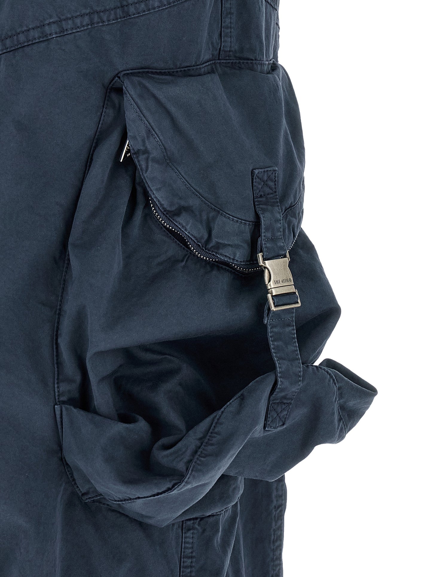 Cargo Pants by The Attico for women in cotton canvas navy features a architectural oversized with a architectural long and architectural .
