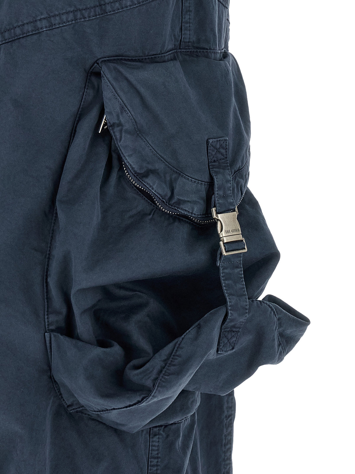 The Attico Women's Oversized Cotton Canvas Cargo Pants - Navy