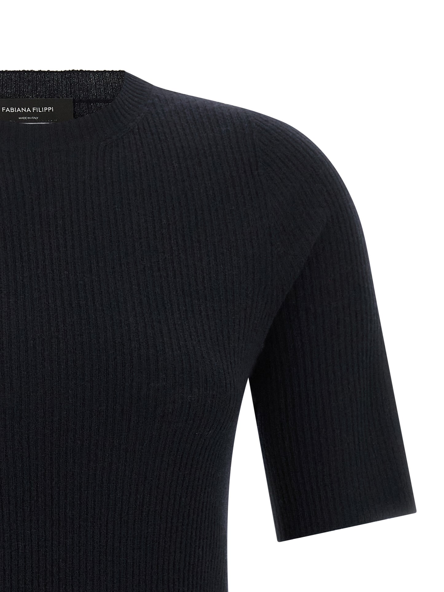 Fabiana Filippi Blue Virgin Wool T-Shirt