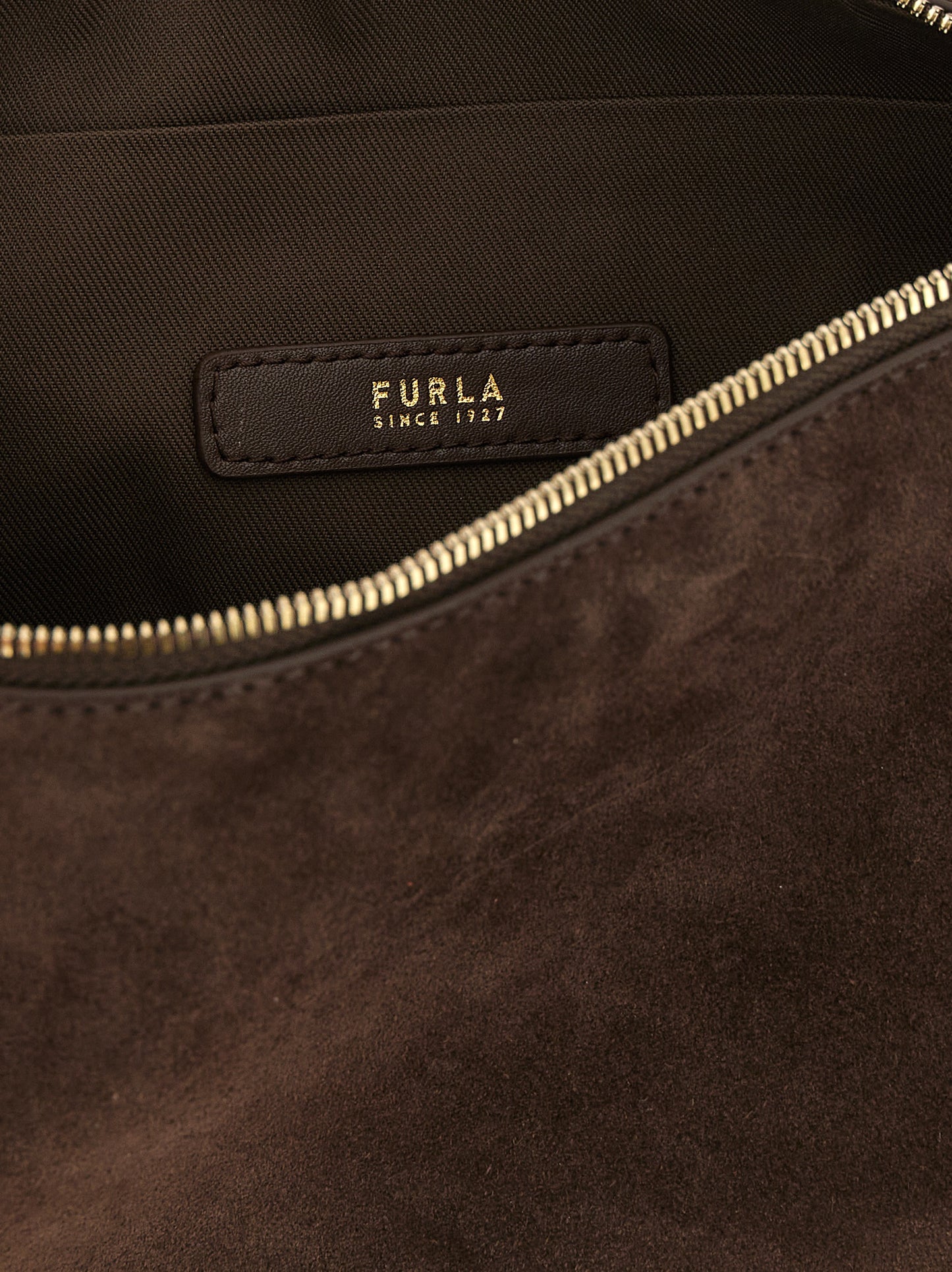 Furla Brown Calfskin Shoulder Bag