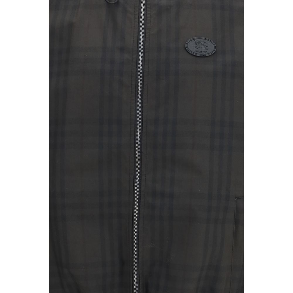 Burberry Men's Cotton Windbreaker Jacket - Brown Signature