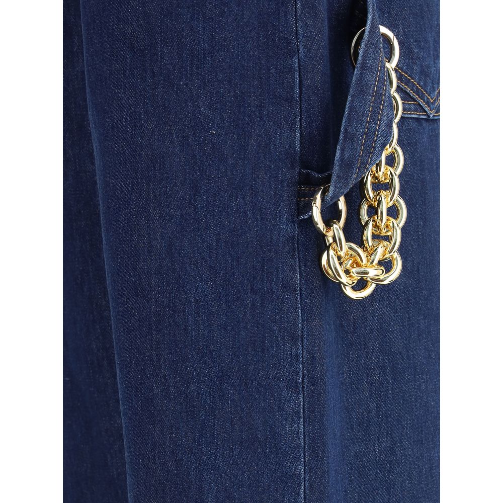Jeans by Darkpark for women in denim cotton blue & gold features a refined silhouette with a refined regular-fit, defined by a and a refined long for a refined finish.