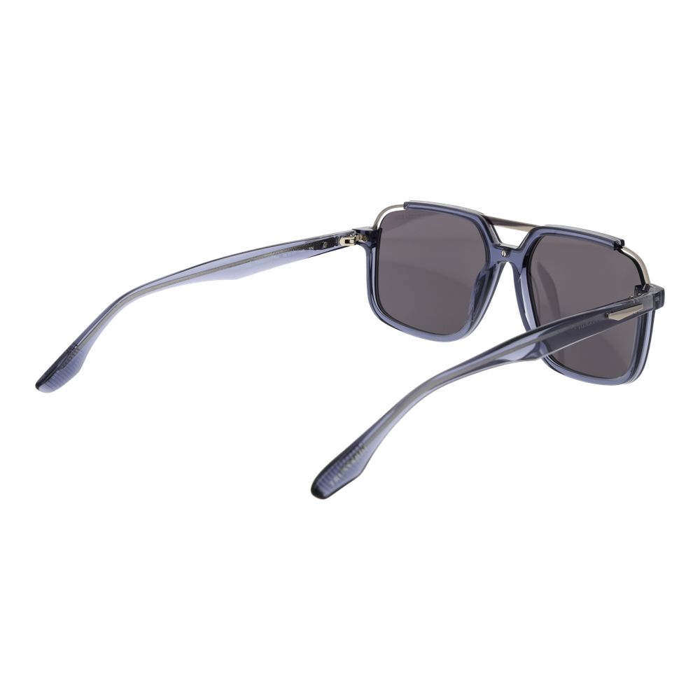 Trussardi Square Non-Polarized Dark-Tint Stainless Steel & Acetate Sunglasses - Blue