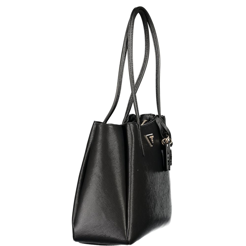 Guess Jeans Noelle Polyurethane Handbag - Black