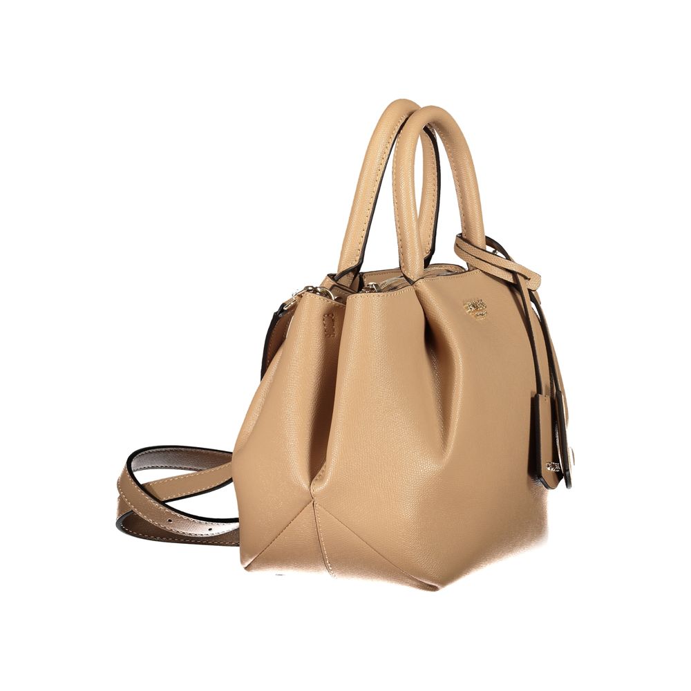 Handbag by Guess Jeans for women in polyurethane beige & signature features a exquisite silhouette, showcasing a secure snap & zipper and exquisite built-in-compartments with versatile shoulder-strap, adjustable-strap, detachable-strap & handle for a exquisite finish.