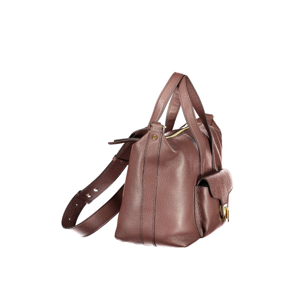 Coccinelle Beat Generation Leather Handbag - Brown Print