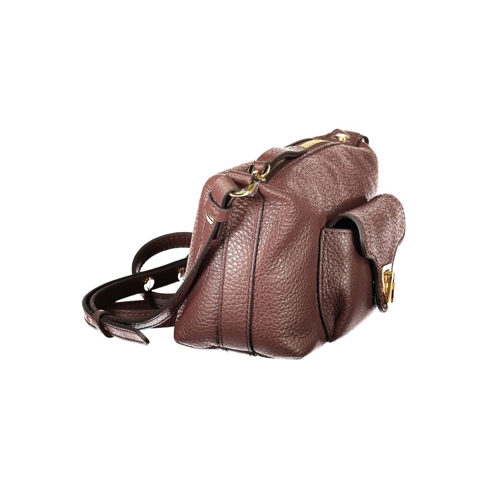 Handbag by Coccinelle for women in leather brown & signature features a refined silhouette, showcasing a secure zipper, organized external-pockets, and versatile shoulder-strap & adjustable-strap for a refined finish.