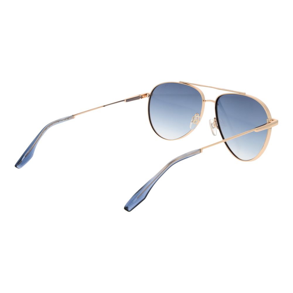 Trussardi Aviator Gradient Medium-Tint Stainless Steel Sunglasses - Gold