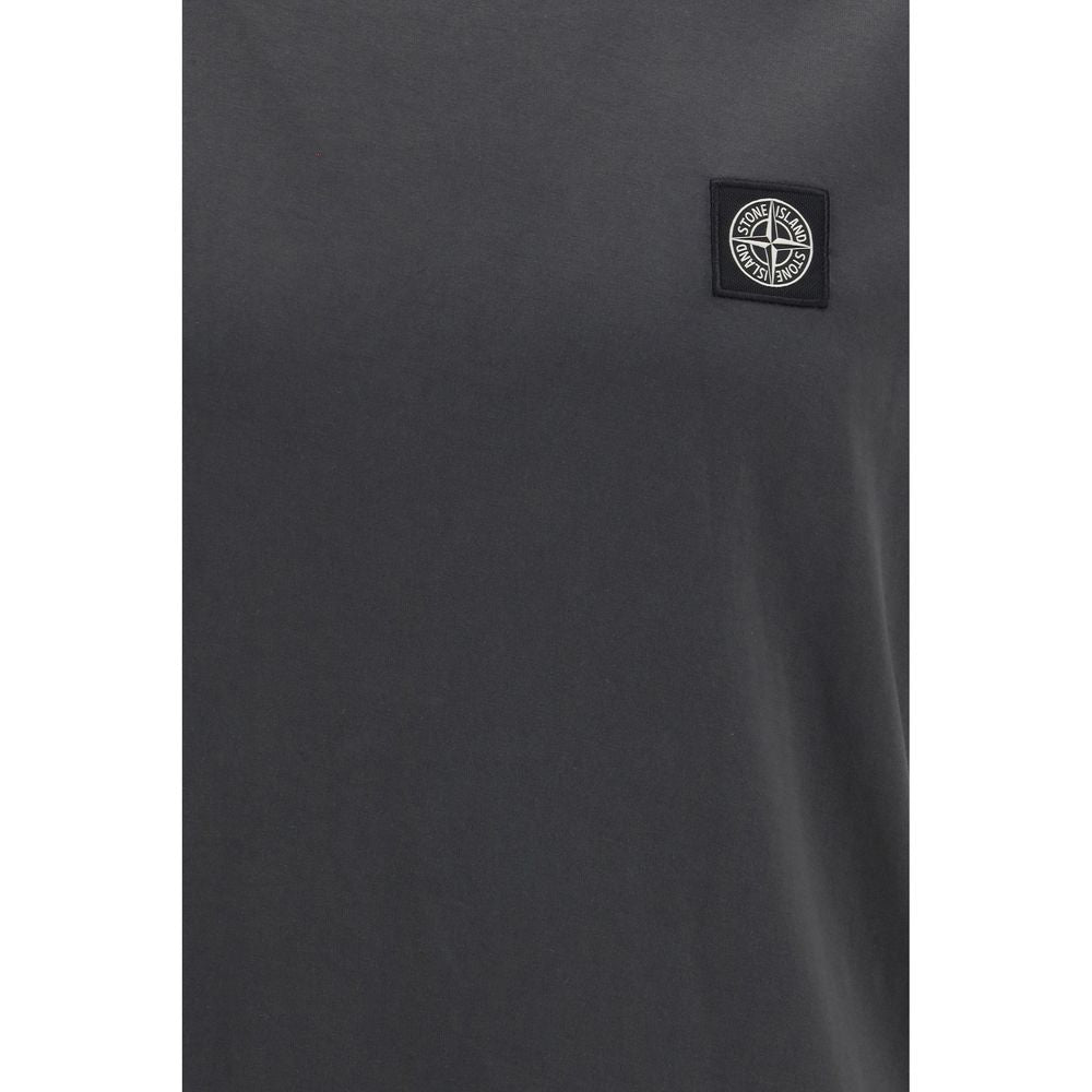 Stone Island Men's Regular Fit Slim Short-Sleeve Crew Neck Cotton T-Shirt - Gray