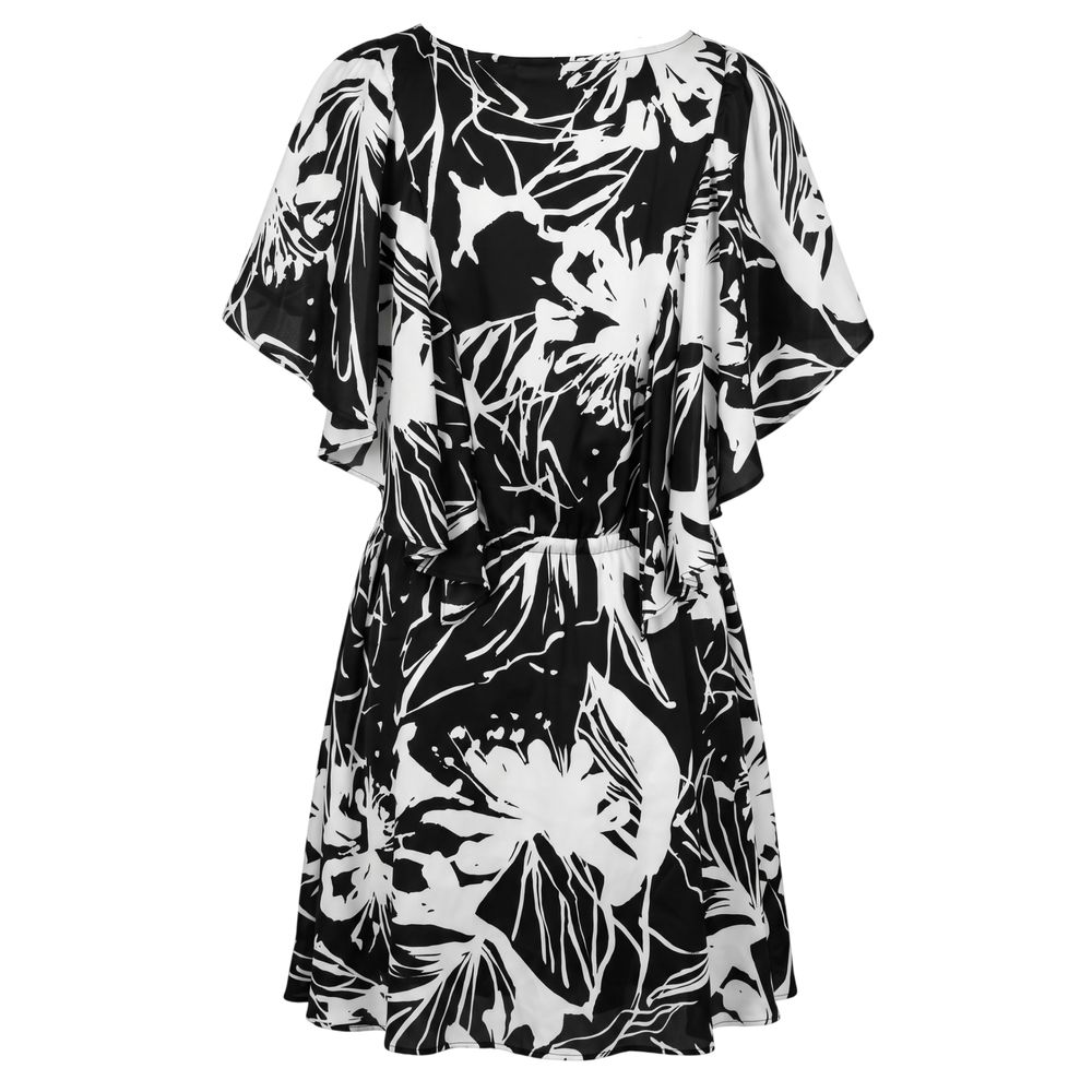 Dress by Trussardi Jeans for women in polyester black, floral & print features an magnificent silhouette, artfully detailed with a magnificent and that flows into an magnificent short.