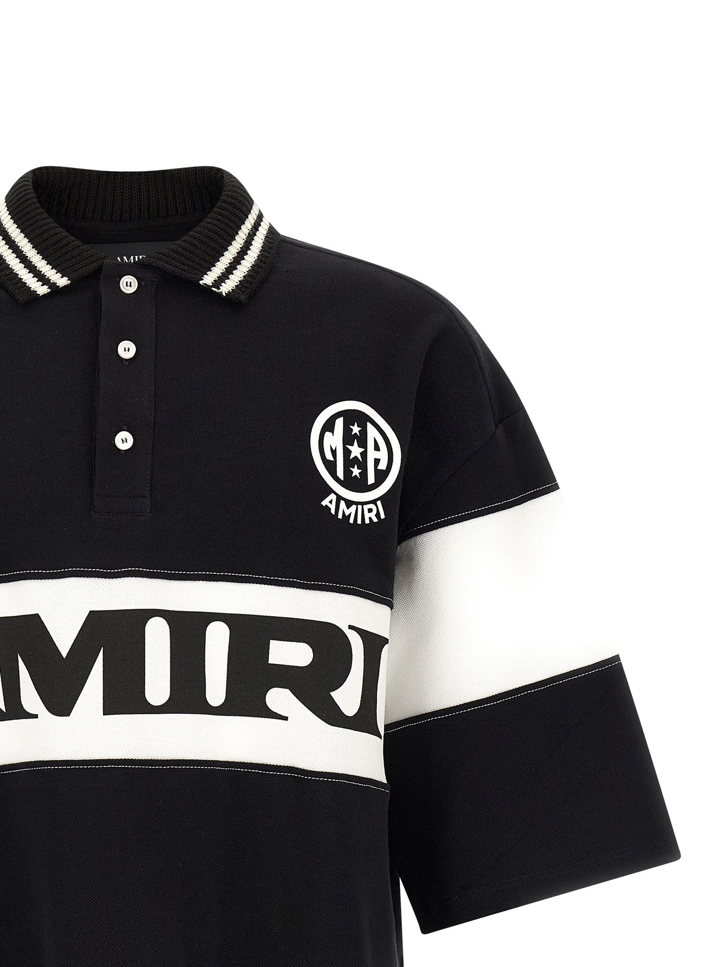 Amiri Bicolor Cotton Polo Shirt