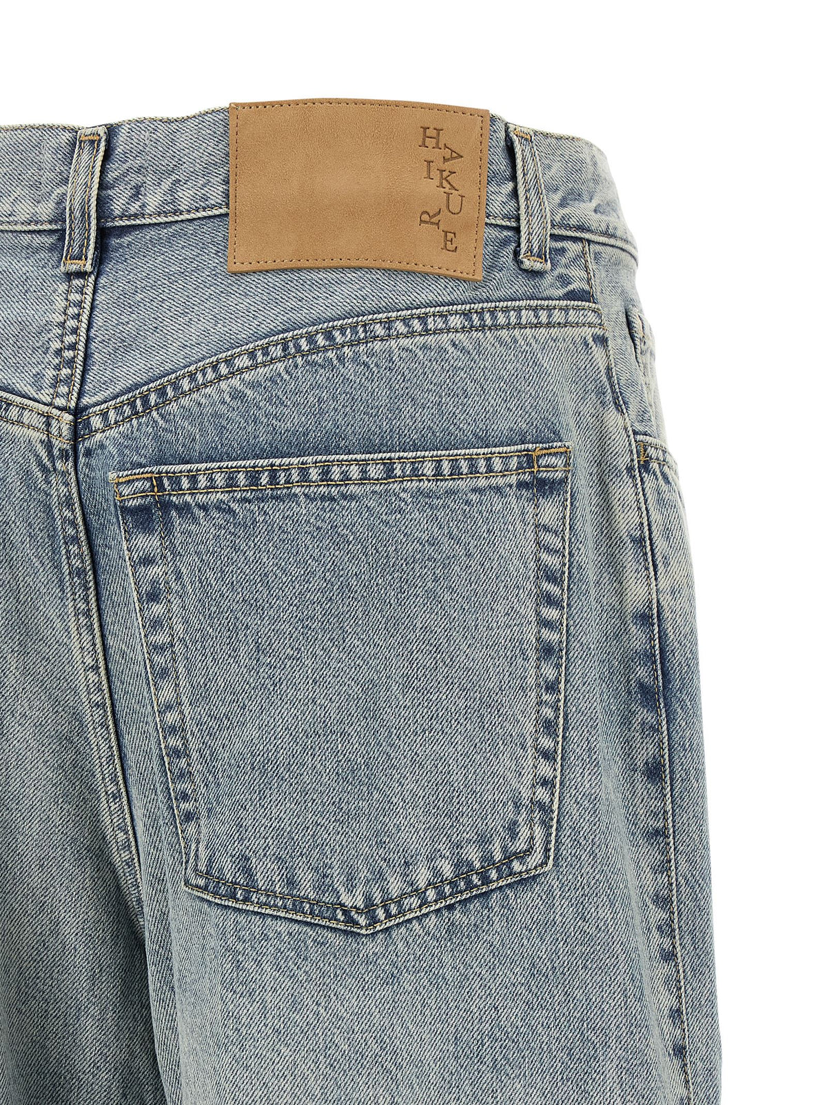 Haikure Women's Wide Stretch Lyocell Denim Cotton Jeans - Light Blue