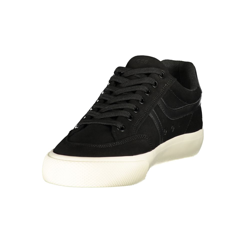 Hugo Boss Men's Athletic Polyester & Polyurethane Sneakers - Black White
