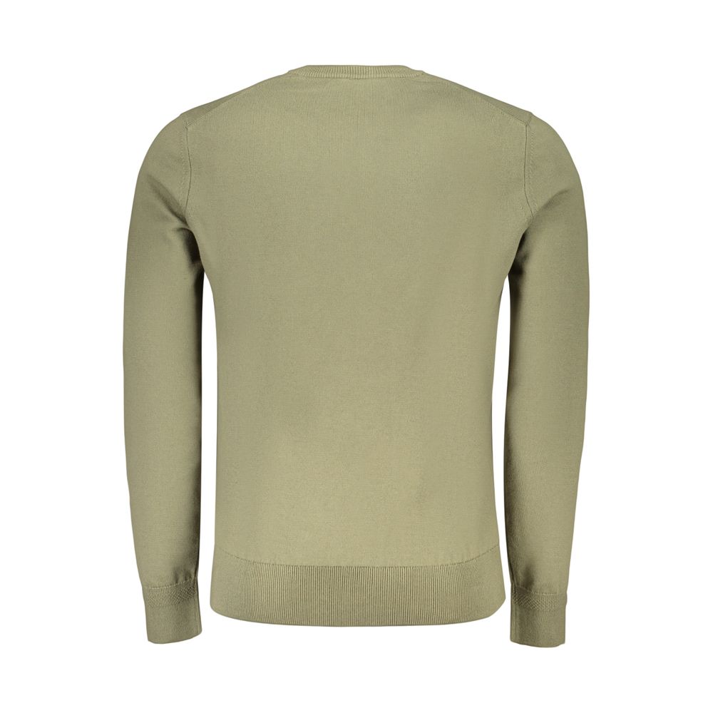 Hugo Boss Men's Crew Neck Cashmere Cotton Blend Sweatshirt - Green