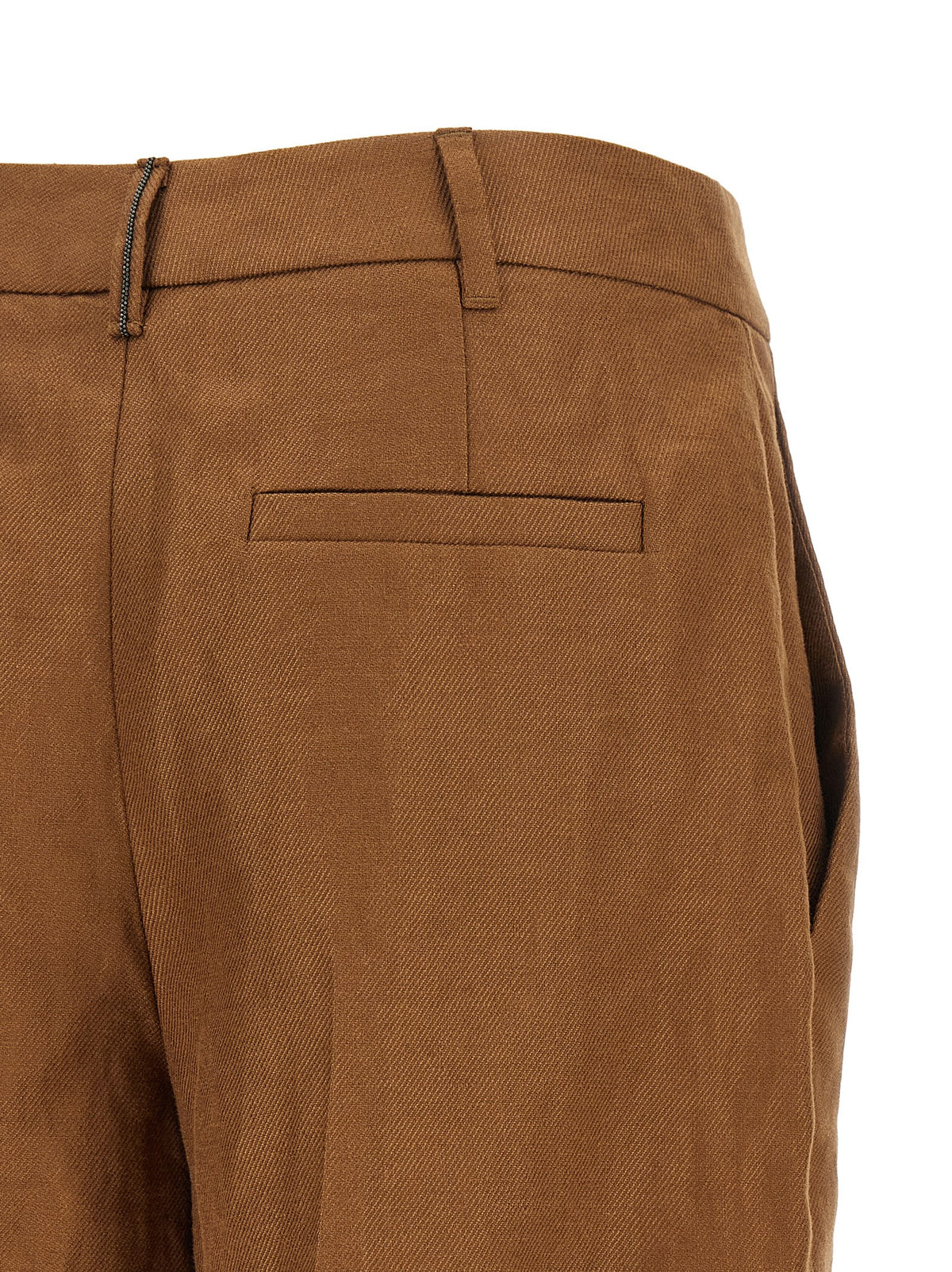 Brunello Cucinelli Women's Relaxed Fit Linen Bermuda Shorts - Brown