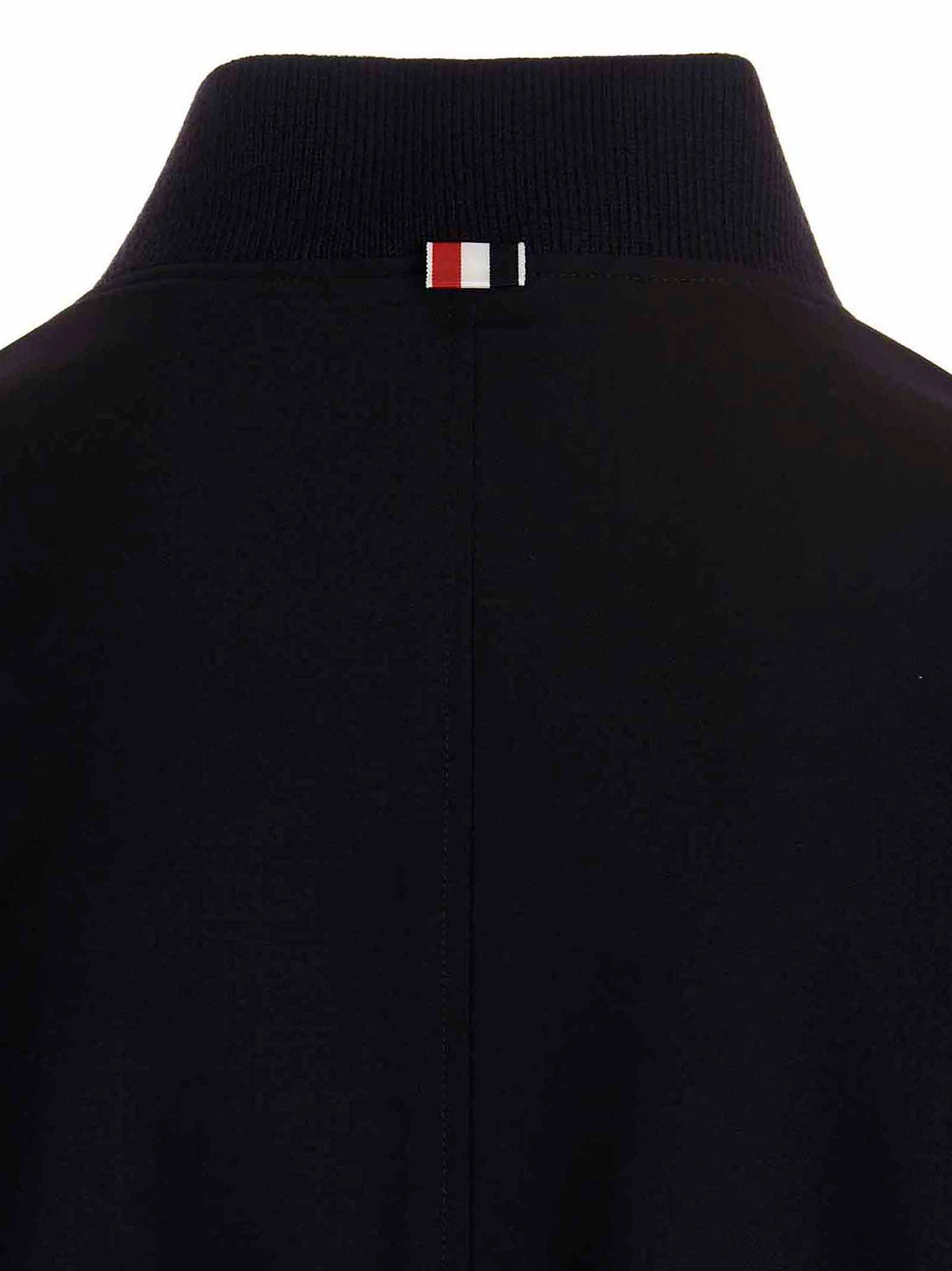 Thom Browne Japanese Men's Wool Bomber Jacket - Blue