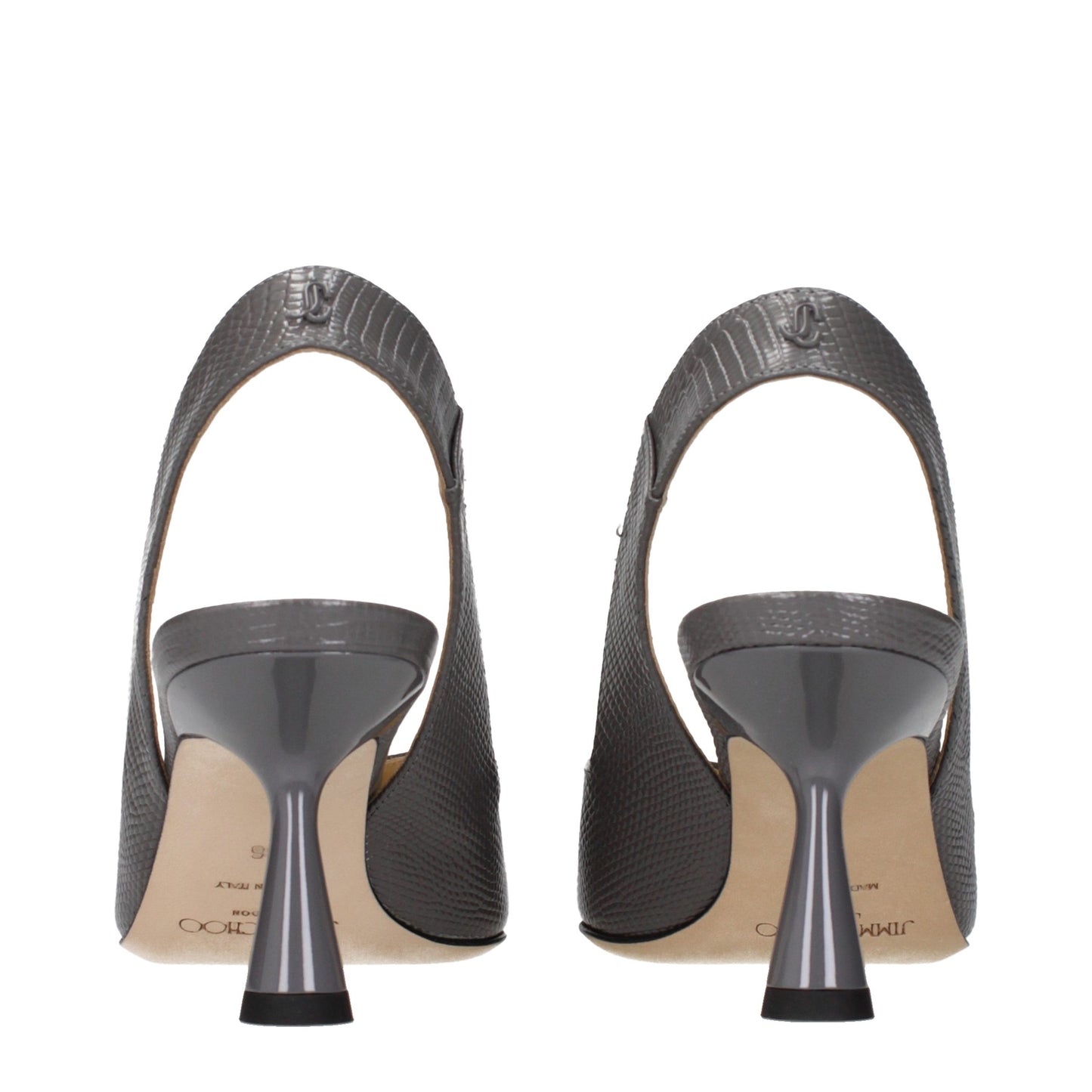 Jimmy Choo Women's Leather High-Heel Sandals Pumps Heels - Gray