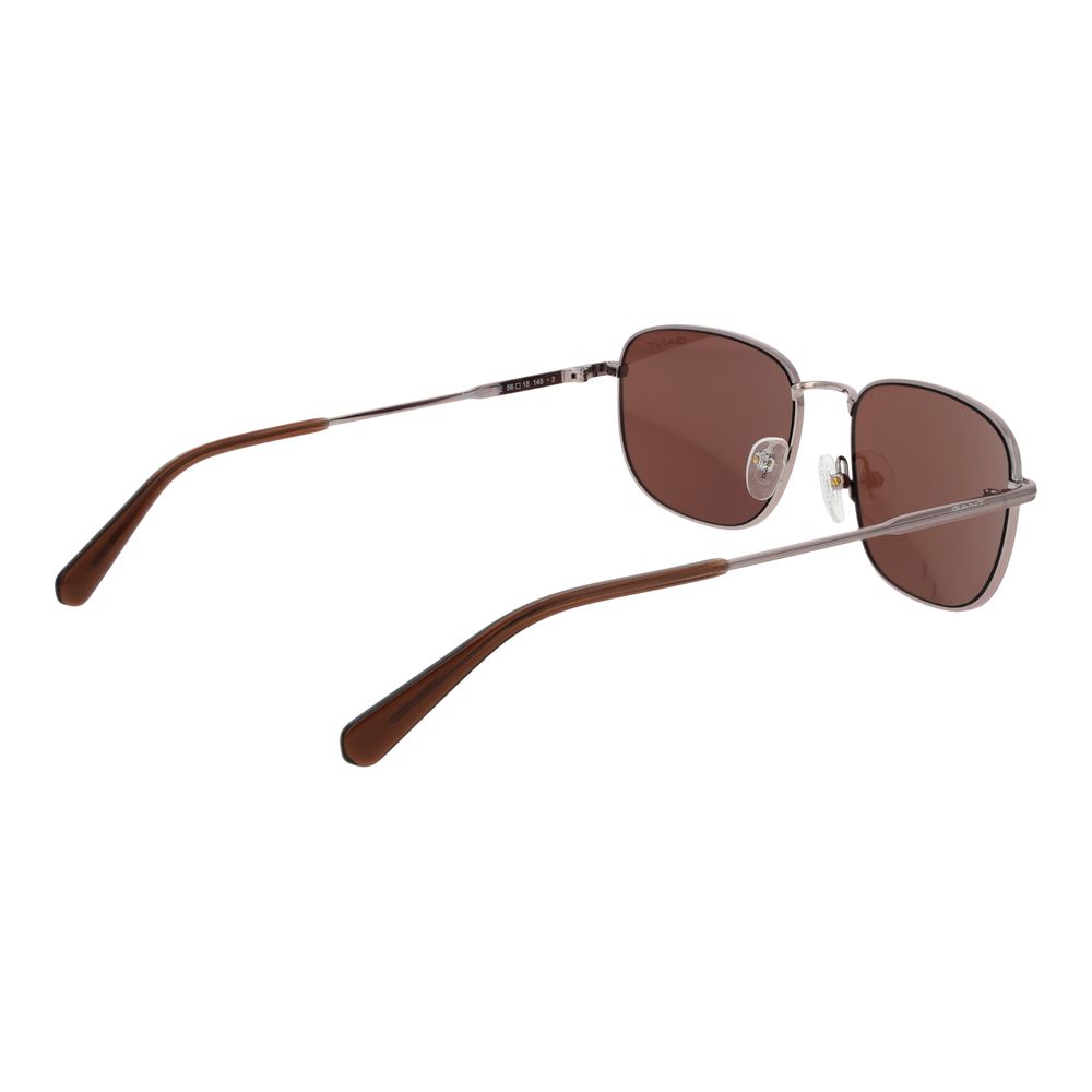 Gant Rectangle Non-Polarized Dark-Tint Metal Sunglasses - Bronze