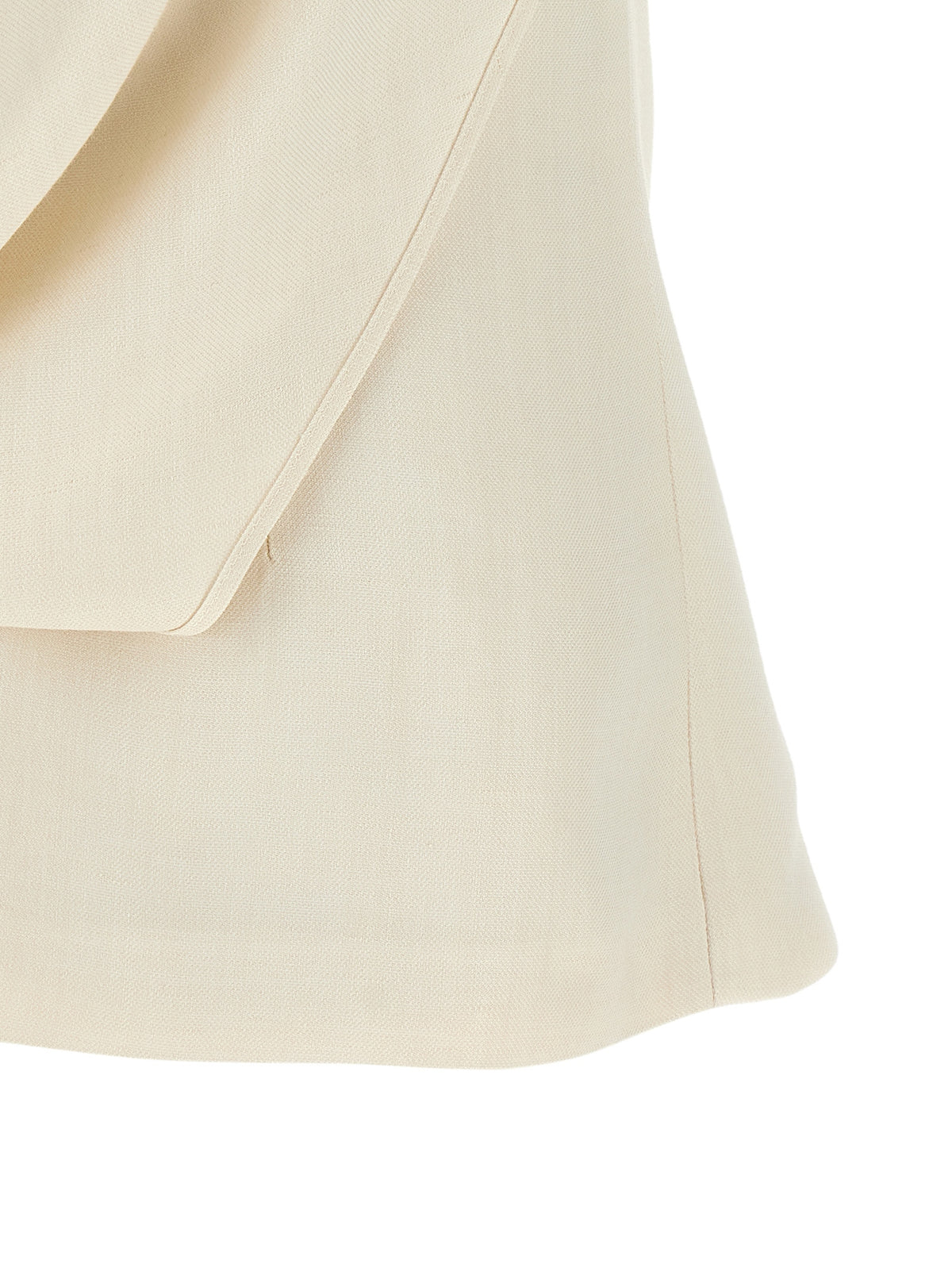 Brunello Cucinelli Women's Sleeveless V Neck Linen & Viscose Shirt - Ivory White